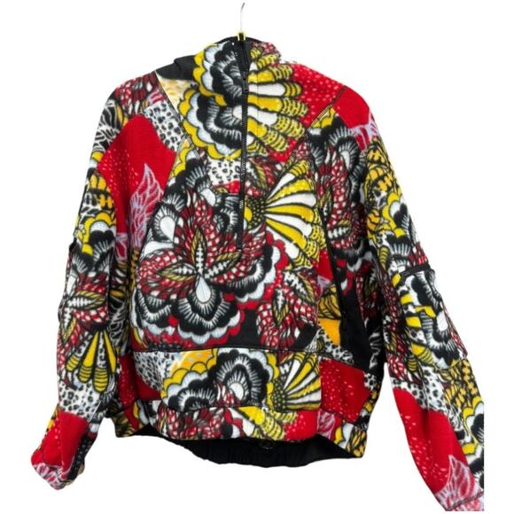 Free People Wild and Free Printed Fleece Pullover Jacket Wildflower Retro Print - Picture 5 of 8